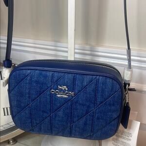 Coach Blue Quilted Mini Jamie Denim Crossbody Bag NWT. Retails: $328